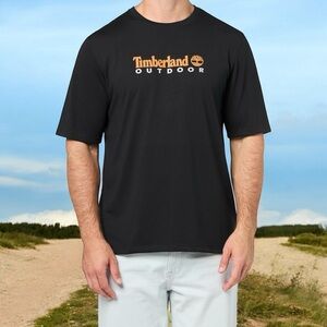 Timberland Outdoor Mens Anti-uv Printed T-shirt Size XL Black